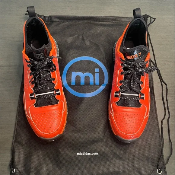 Adidas Damian Lillard Custom Orange Black Men's Basketball Shoe Size 12 - Picture 14 of 14